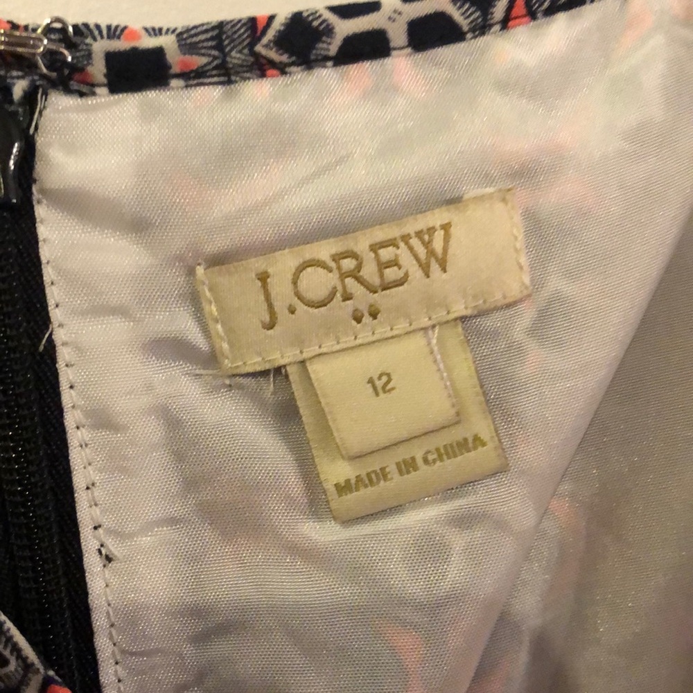 J Crew Size 12 Geometric Patterned Spaghetti Strap - image 3